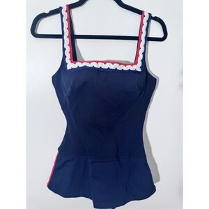 Vintage Womens 50s 60s ROSE MARIE‎ REID One Piece Swimsuit Americana Pin Up USA